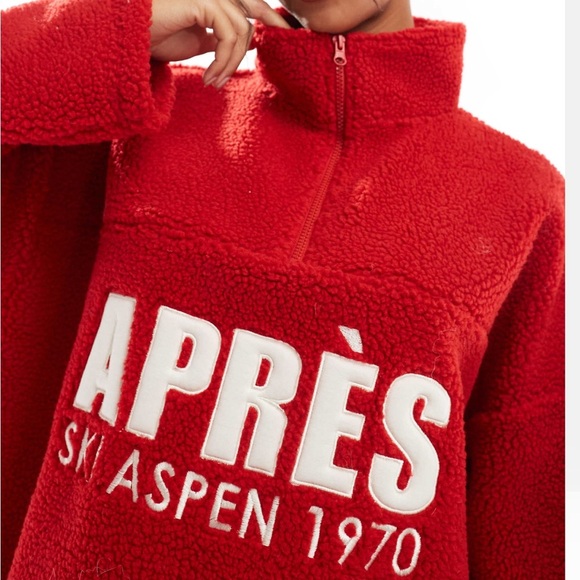 Red Après Ski Aspen 1970 Pullover - Picture 3 of 4